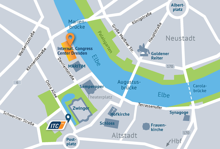Anfahrt zum Internationalen Congress Center Dresden